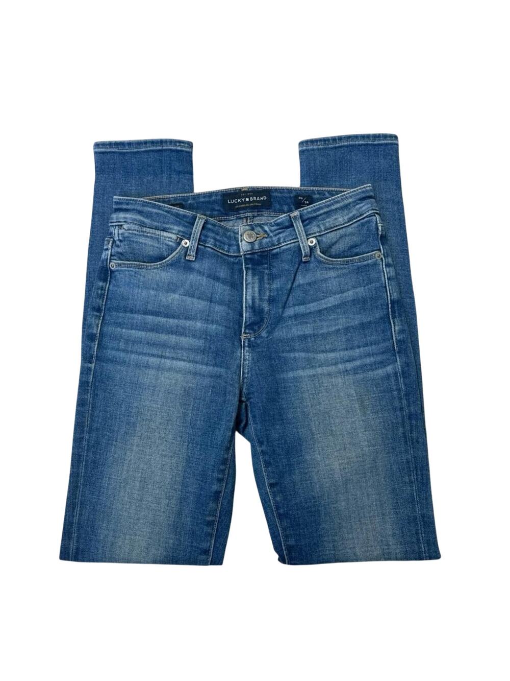 Lucky Brand Hayden Medium Wash Blue Stretch Slimming Skinny Denim Jeans Size 24